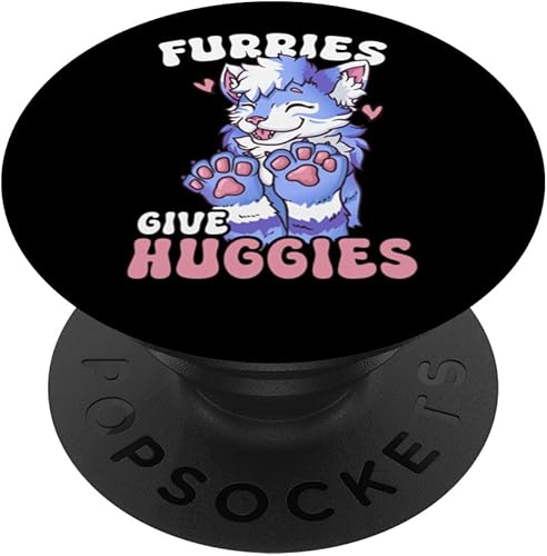 Miniatura 1 de Furries Give Huggies I Wolf Cosplay - Disfraz de peludo PopSockets estándar PopGrip