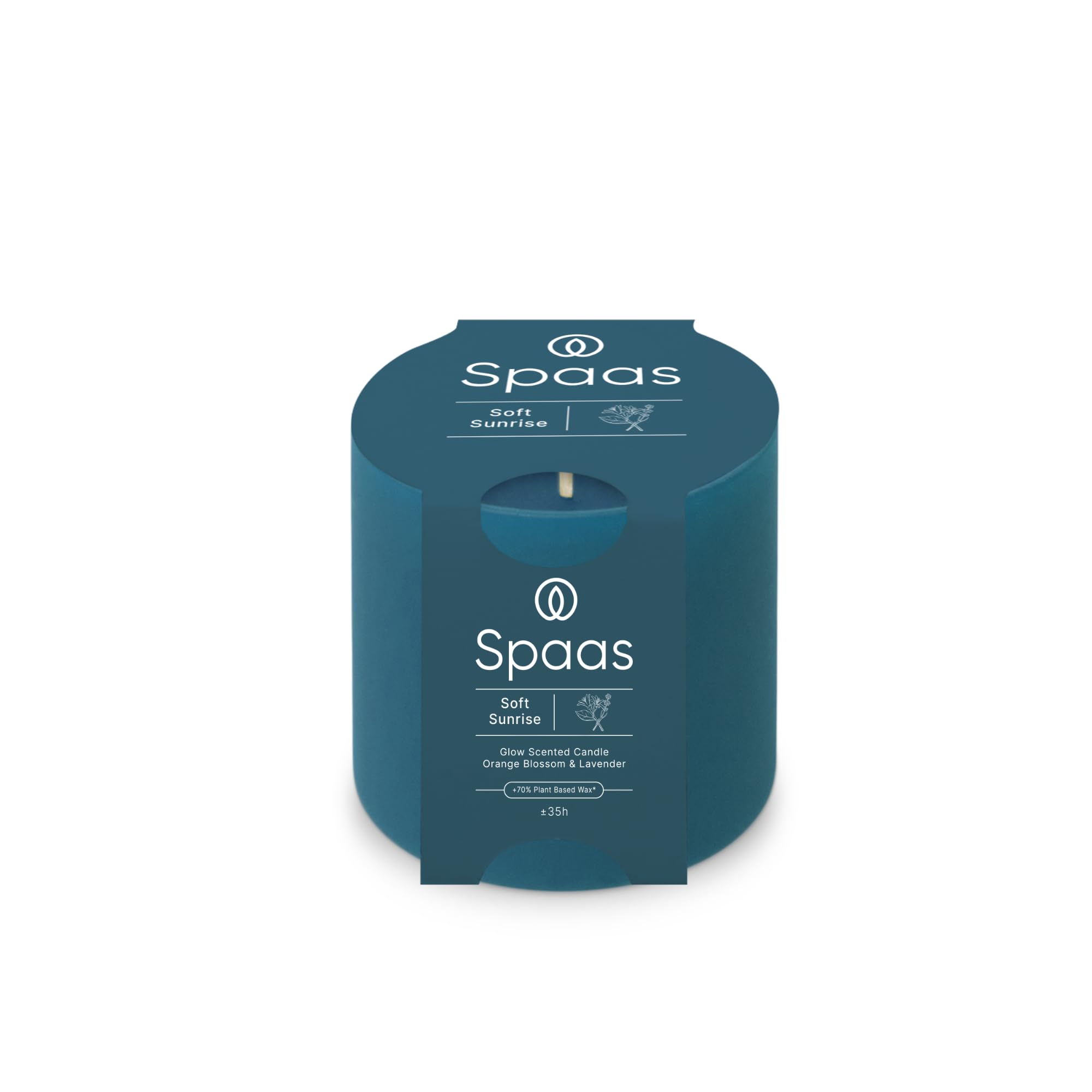 Spaas 6 candele profumate Glow ± 35 ore, Soft Sunrise, lavanda e fiori d'arancio