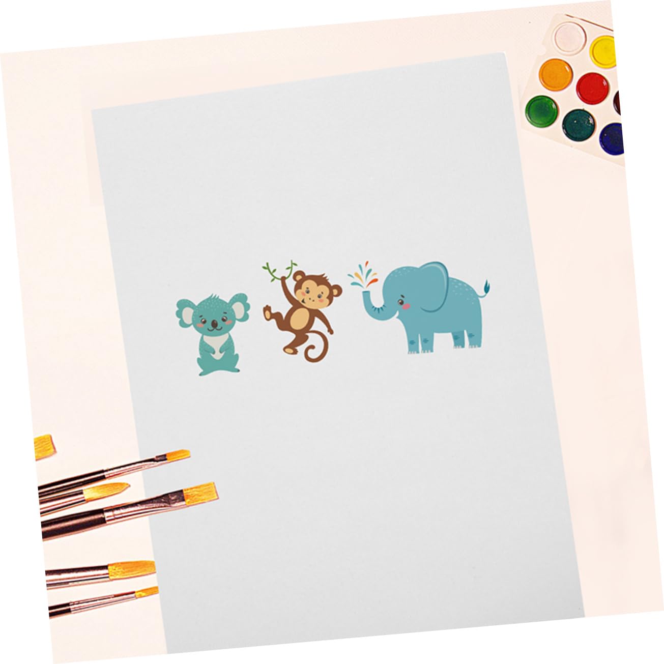 NUOBESTY Bloc de Papier Aquarelle Blanc, 100 Feuilles, Papier Épais 160g pour Dessin et Peinture à L’eau, École et Garçon et Filles