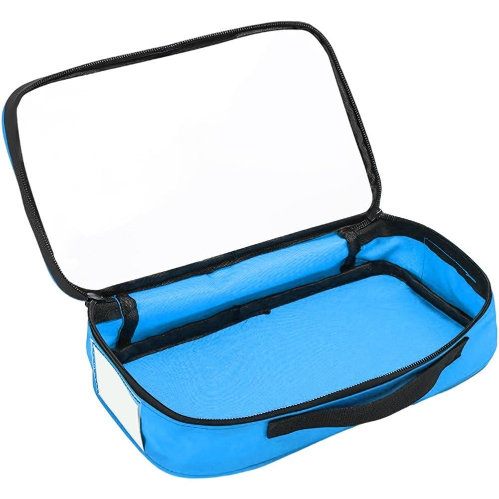 Sanfly First Aid Bag Empty Medical Kit Accessory Pouch Zippered Travel Medicine Bag with Transparent Window for Car Home Outdoor Travel