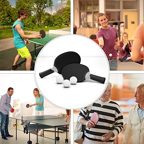 Image of Senston Table Tennis Rackets Set, Professional Table Tennis Racket with 3 Balls, Composite Rubber Ping Pong Paddle Set