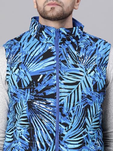 Image of oxolloxo Men's Aztec Print Zip Lined Sleeveless Reversible Quilted Jacket