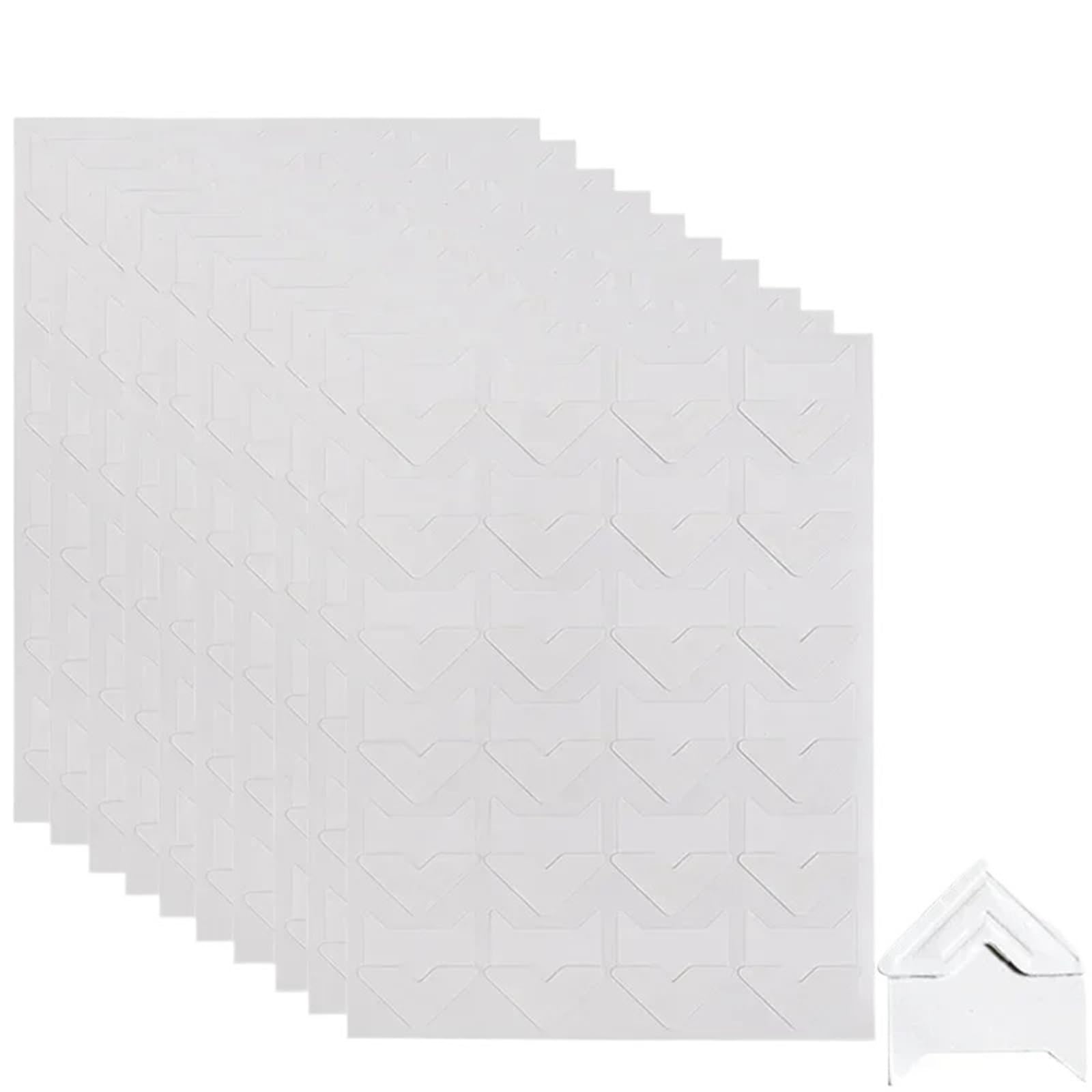 Gwyzax Self Adhesive Photo Corners 240-2400PCS Photo Corner Sticker Kraft Paper DIY Vintage Stickers for Self-Adhesive Photoes Album Scrapbooking(White-240pcs)
