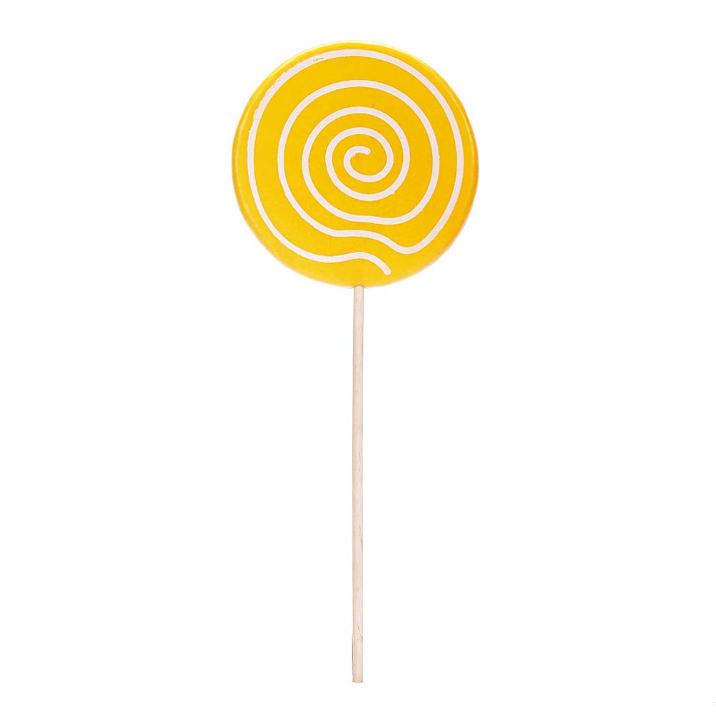 Amosfun Lollipop Prop Large Candy Ornaments Yellow Fake Food Festive Photo Props Carnival Cosplay Wedding Birthday Toy Party Supplies