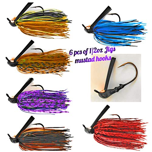 Wtrees #2780 Best Tungsten Flipping Pitching Swim Football Casting Jigs Set Kit Bulk