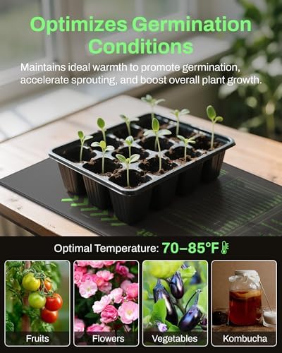 BN-Link Durable Seedling Heat Mat Warm Hydroponic Heating Pad Waterproof 10" x 20.75" - View 8