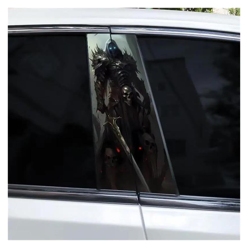 Body Parts 2pcs Car B-Pillar Decals Skull Cool Vinyl Waterproof Decals DIY(H)