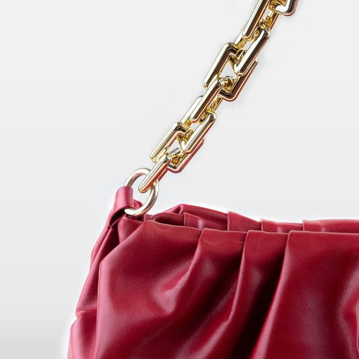 Image of Women's Cloud Shape Sling Bag Trendy Fashion Shoulder Bag Chain Handle Crossbody Bag for Girls