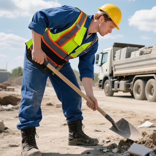 Image of A-SAFETY Mesh High Vis Vest, Reflective Construction Vest with Pockets