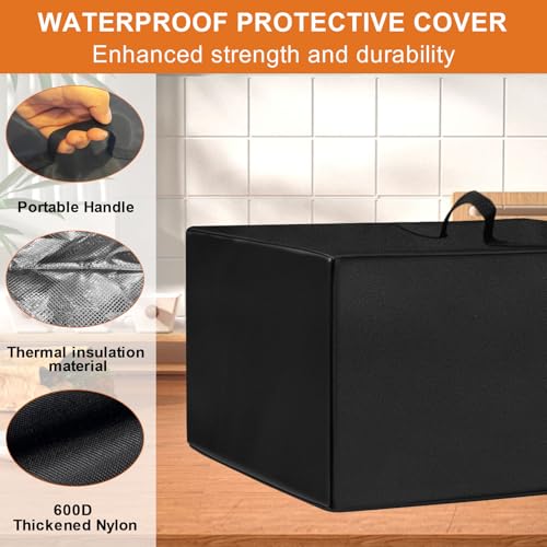 Image of Toaster Oven Air Fryer Cover, Heat-Resistant Waterproof Dust-proof Kitchen Appliance Covers Compatible with Breville Smart Oven Air Fryer Pro BOV845BSS Nuwave Bravo Air Fryer Toaster Smart Oven