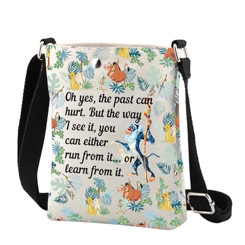 CMNIM Lion Crossbody Bag Lions Movie Gift Lions Lover Gifts I'm Working on My Roar Crossbody Purse Cartoon Animal King Gifts