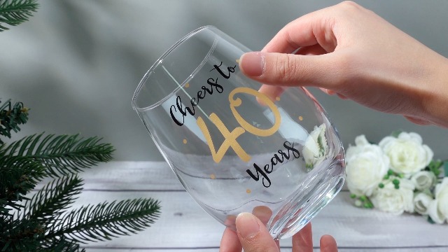 Amazon.com | Patelai 40th Birthday Wine Glass to 40 Years 40th Birthday  Gifts Fabulous Gold Stemless Wine Glass for Women and Men Present Party  Wedding Anniversary Party Decorations, 17 oz Stemless: Wine Glasses