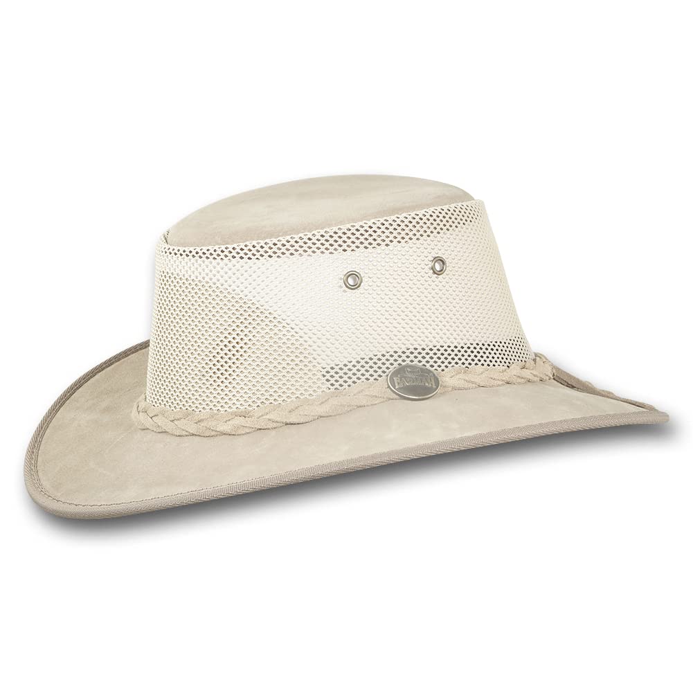 Foldaway Cattle Suede Cooler Leather Hat - Item 1064