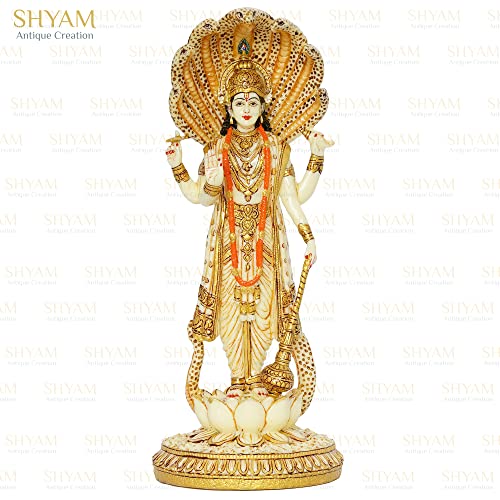 Image of Large Size Lakshmi Vishnu Ji Standing Statue MATA Laxmi Vishnu Blessing Murti Lakshmi Narayan Idol for Home Temple Diwali Pooja
