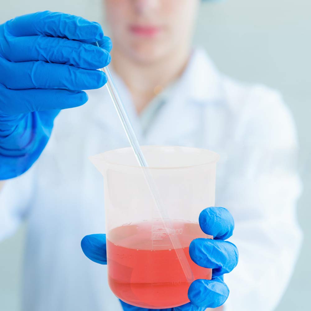 New Arrivals 11pcs Plastic Graduated Cylinders and Beakers Set, 10ml, 25ml, 50ml, 100ml, 250ml Cylinders with 25ml, 50ml, 100ml, 250ml, 500ml, 1000ml Beakers and 2 Brushes, Ideal for Science Lab