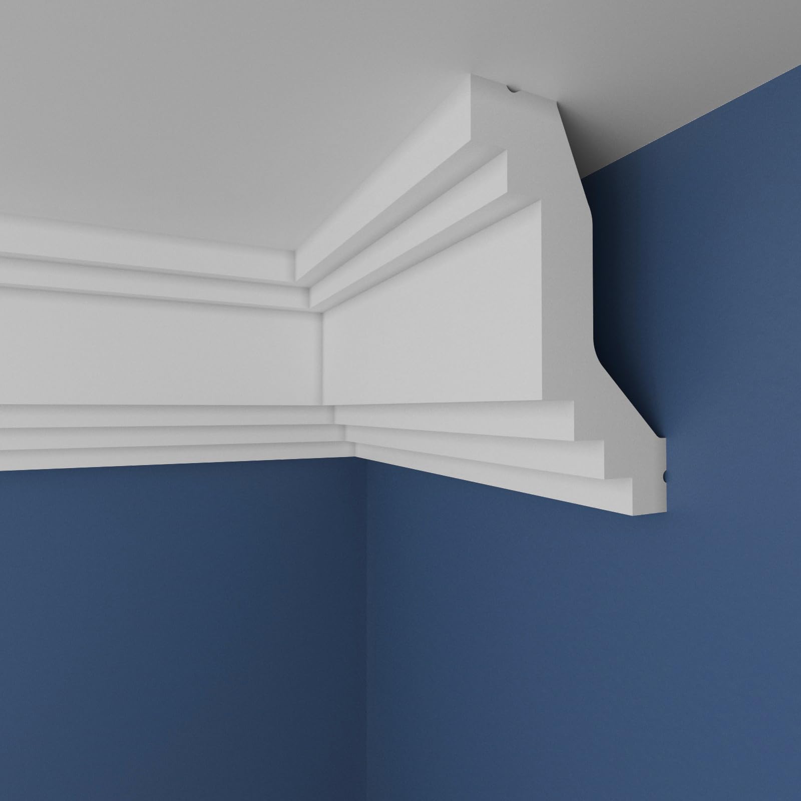 WOLDECOR XPS Cornice Coving – Decorative Coving Moulding for Ceilings, Lightweight Paintable Ceiling Coving Trim, Easy DIY Installation, Durable and Moisture Resistant (WS25, 10 Meters)
