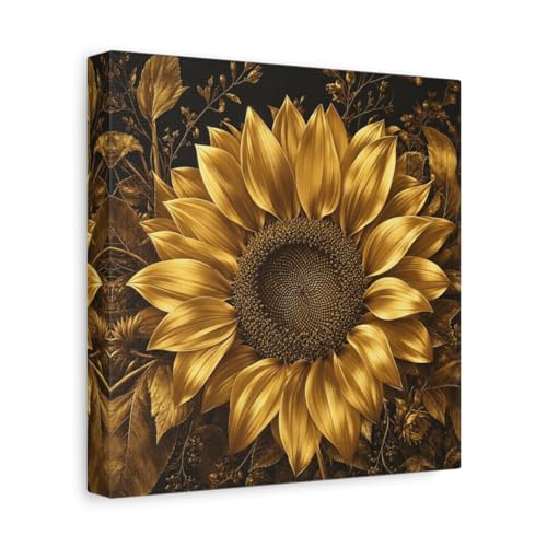 Décoration murale tournesol pour habiller un mur vide au-dessus de la cheminée du salon