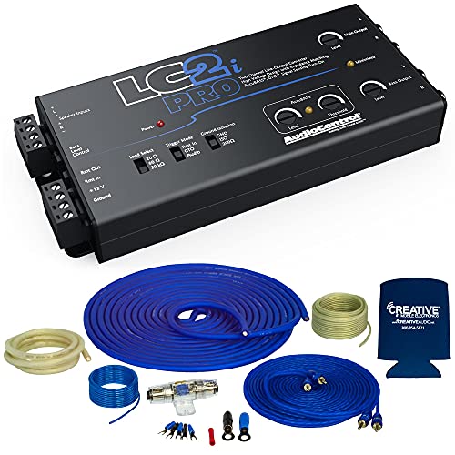Stinger SS1200XS 4GA Copper 1200W Amplifier Wiring Kit with LC2i-PRO 2-Channel line Output Converter