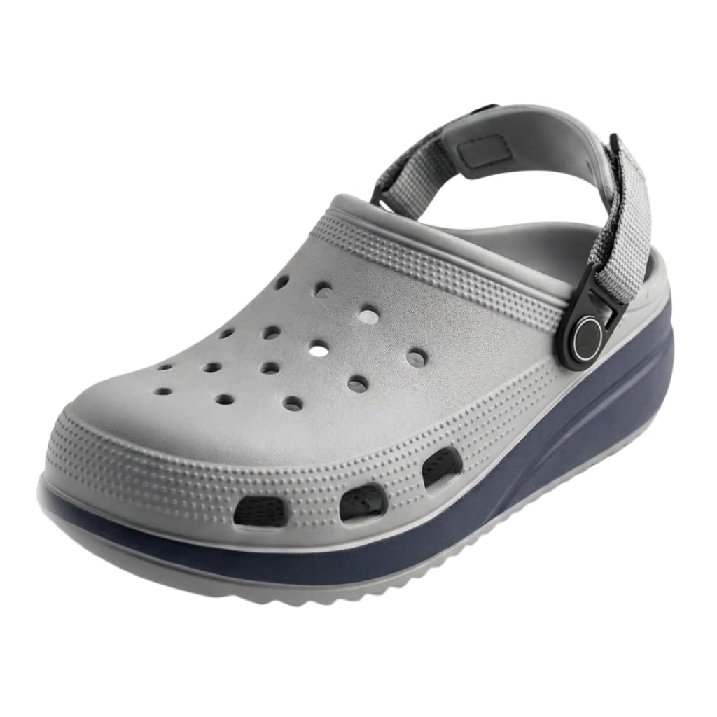 Black Clog Sandals with Adjustable Strap and Rocker Sole-image-27
