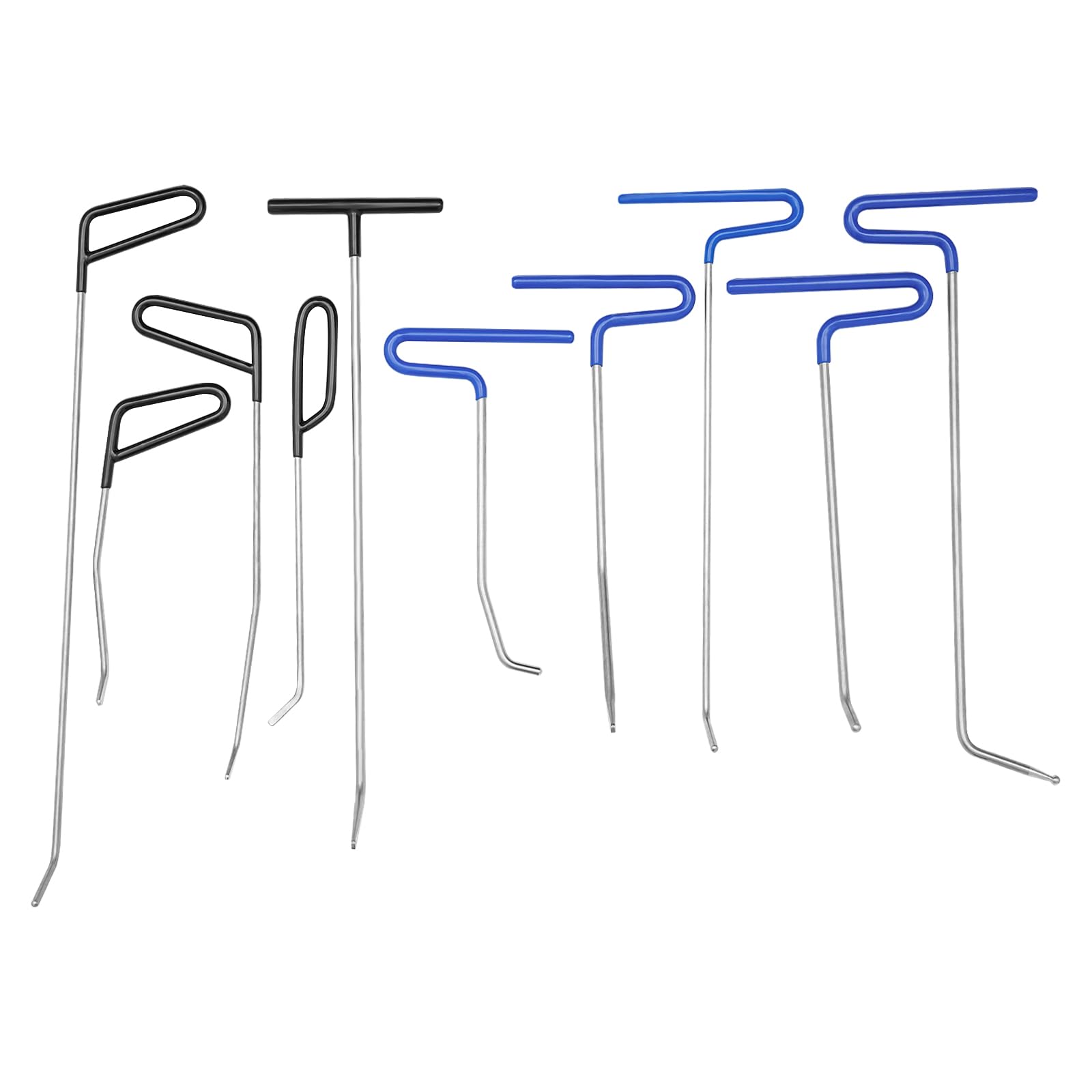 HinLIaDa Paintless Dent Repair Rods Kit, 10PCS Dent Removal Kit Stainless Steel Dent Removal Rods Professional Auto Body Dent Removal Kit for Hail Damage, Door Dings and Car Dents