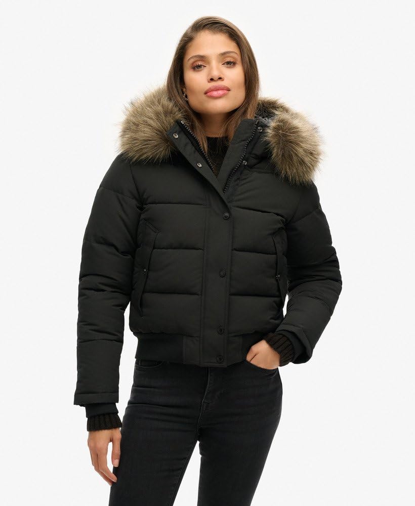 Superdry Damen Everest Kapuzen-Bomberjacke