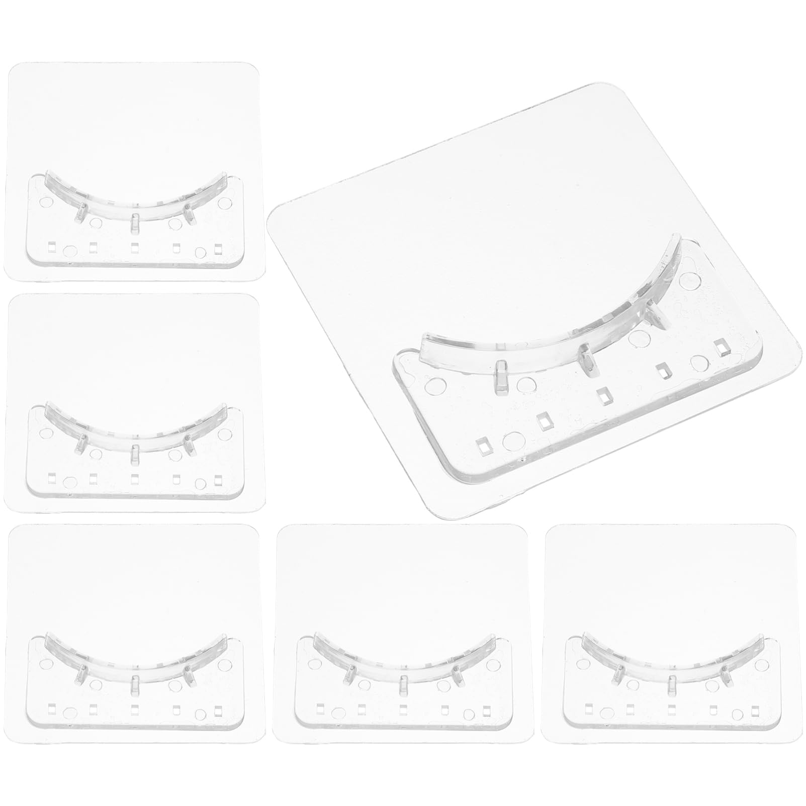 UKCOCO 3 Ensembles Support De Tringle De Monté Tringle À Rideau De Supports De Tringle À Rideau Mur Crochets À Canne Rideaux Modernes Tiges Transparent Plastique 6 Paires*3