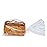Wowfit Bread Poly Bags, Pack of 100 Entirely Transparent Clear Bakery Storage for Handmade Loaf Packaging, Includes 100 Gold Twist Ties