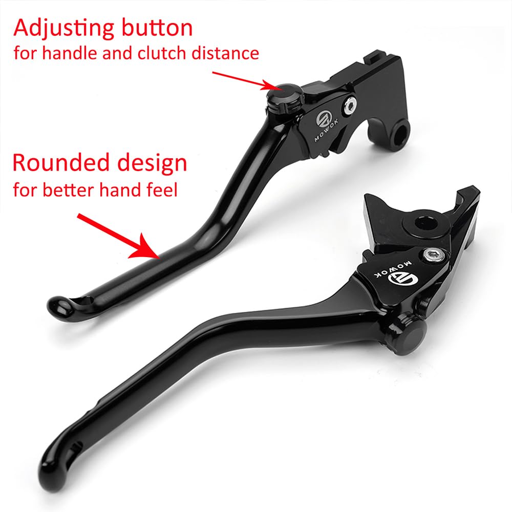 MOWOK Leve Freno e Frizione Moto Accessori per MT07 MT-07 FZ07 2014-2025 Tenere 700 XSR 700 900 ABS FZ09 MT-09 TRACER 2015-2020 FZ8 FZ6R XJ6N XJ6 Diversion Regolabili Design Arrotondato (Blu)