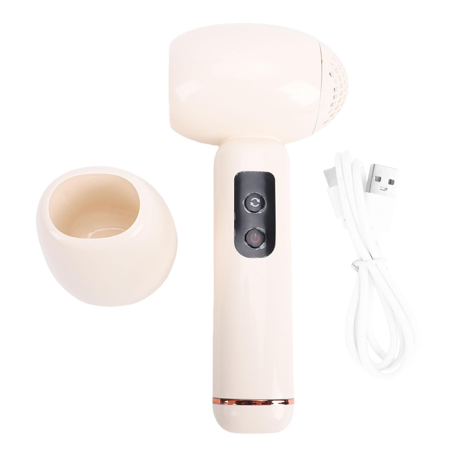 Zerodis Wiederaufladbarer Baby-Haartrockner aus ABS-Material mit Sanftem Luftstrom, Konstanter Temperaturregelung und Kompaktem Design für die Haarpflege von Säuglingen und den Einsatz (Beige)