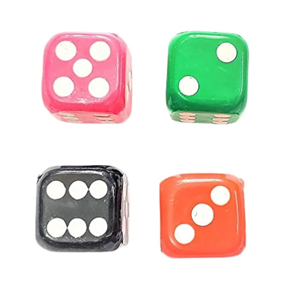 Six-Sided 25mm Big Size Multi-Colour Jumbo| Large Board Game Dice Set (Pack of 4) | Durable, Vibrant & Easy-to-Read for Family, Party, Tabletop, Classroom & Educational Games