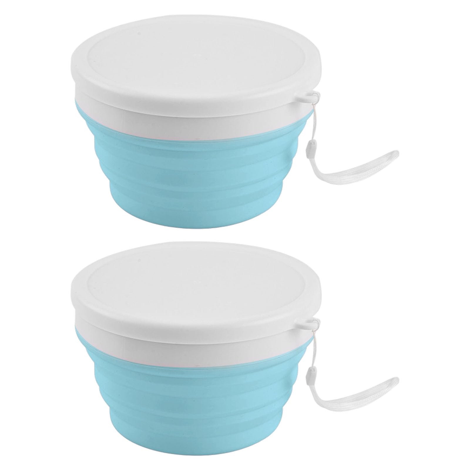 CAZSTYK 2Pcs 950ML Silicone Meal Preps Container Space Saving Silicone Folding Bowl for Camping Dishwasher Safe Space Saving Salad