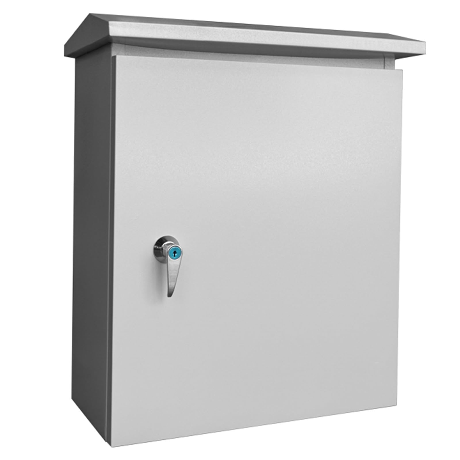 Scatola Elettrica Impermeabile for Esterni, Scatola Di Giunzione In Acciaio Laminato A Freddo, con Serratura Di Sicurezza e Piastra Di Montaggio(40x30x20cm/15.7x11.8x7.9in)