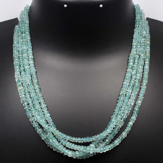 LKBEADS Aquamarine fil de perles facettées pour vos créations d'été