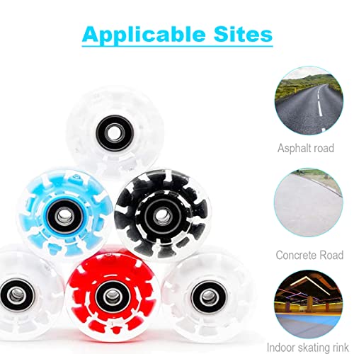 Vnaker Light Up Roller Skate Wheels 78A 32 X 58Mm, Luminous Skate Wheels Replacement 2 Pack For Indoor Or Outdoor Double Row Skating And Skateboard #TOP4