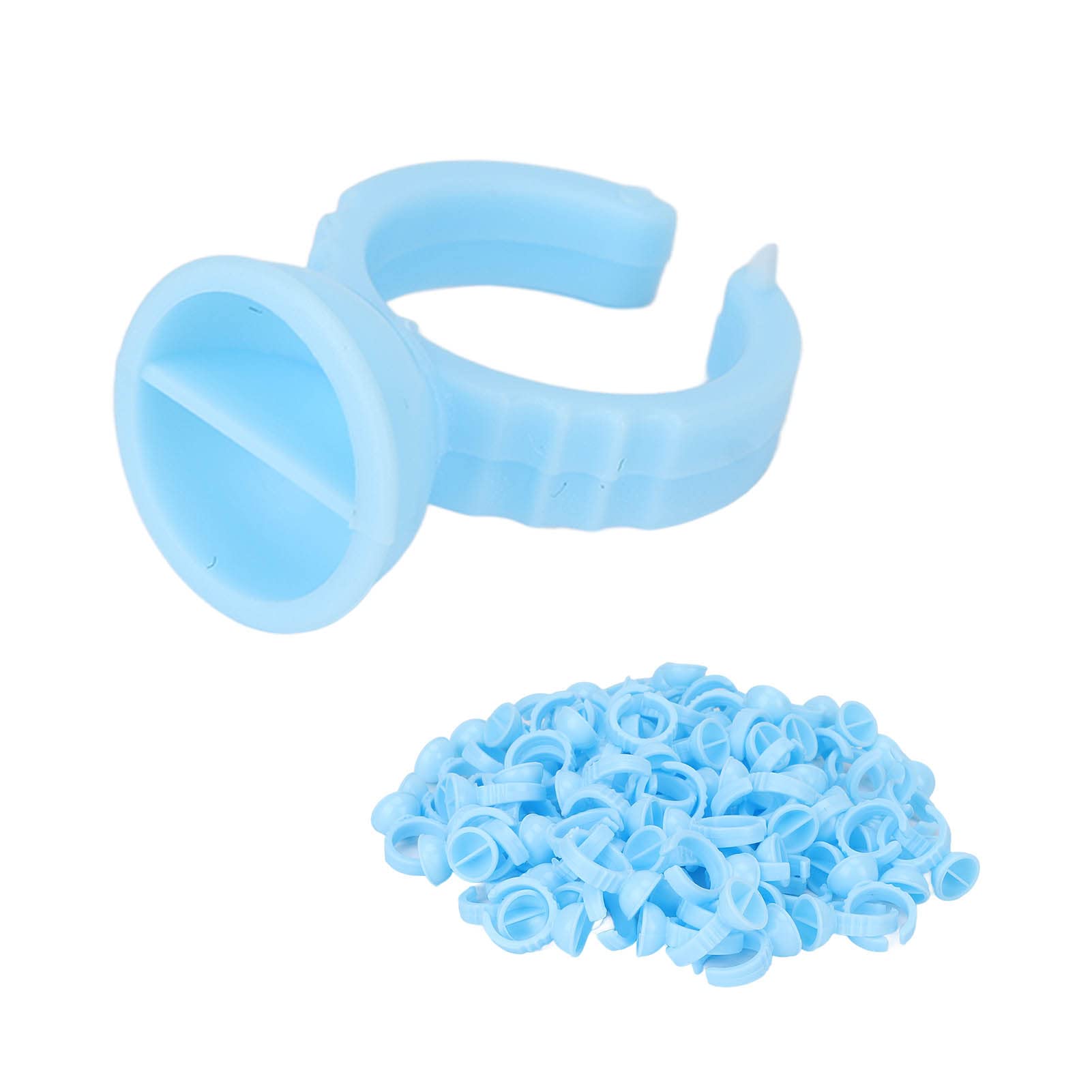 Pack of 100 Ink Rings Disposable Ink Cup Microblading Pigment Glue Holder for Eyelash Extension Pigment