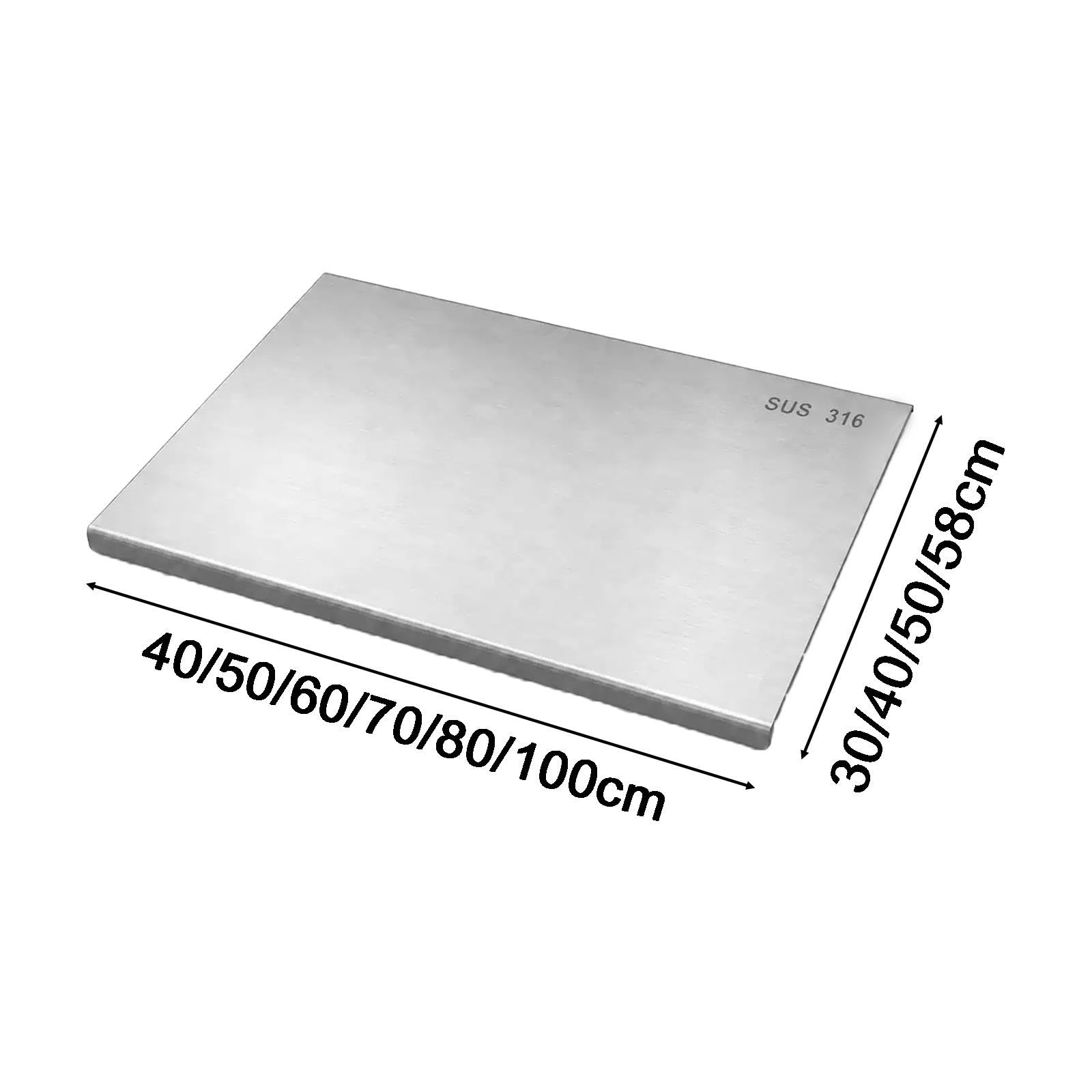 Tabla de Acero Inoxidable para Picar Cocina Grado Alimenticio ASin Juntas