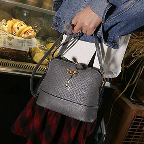 menolana Bolsa de Ombro Casual Feminina de Couro para Viagem Diária Bolsa Crossbody com Alça Removív