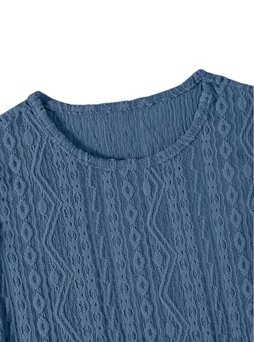 Image of Girls' Summer Shirts Cute Tops Ruffle Sleeve Crew Neck Casual Tees