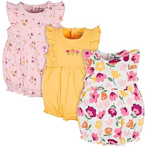 Onesies Brand Baby Girls’ 3-pack Romper