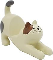 Vista 9 de Bolley Joss Soporte para teléfono celular de escritorio, aguas termales, con lindo gato relajado para oficina, manos libres, ornamento para el hogar