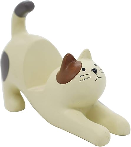Miniatura 9 de Bolley Joss Soporte para teléfono celular de escritorio, aguas termales, con lindo gato relajado para oficina, manos libres, ornamento para el hogar