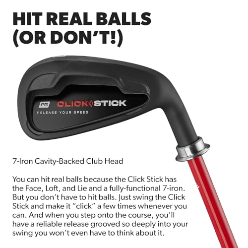 Click Stick - Swing Trainer for Automatic Release I Auditory Feedback I Core Golf Swing Mechanics Improvement