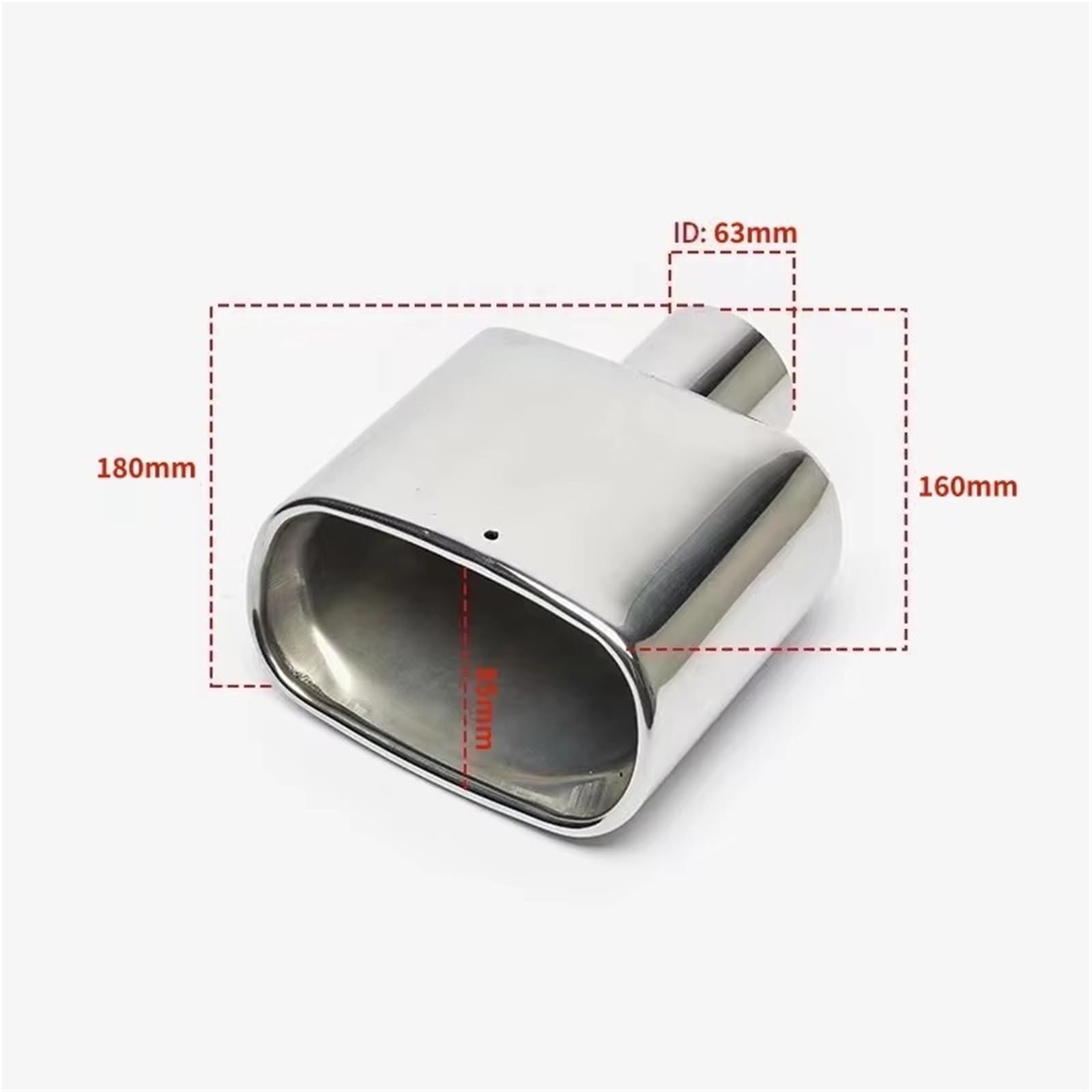 Wyloty wydechowej samochodu Auto Tłumik wydecho Końcówka rury wydechowej samochodu pasuje do BMW X5 2004-2007 304 ze stali nierdzewnej, uniwersalna kwadratowa końcówka rury wydechowej