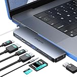 USB C Adapter for MacBook, 8 IN 2 USBC Hub for MacBook Pro/Air, Mac Adapter with 4K HDMI, Thunderbolt 3, USB-C, USB 3.0, USB 2.0, SD/TF, Audio