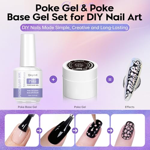 Set de esmaltes en gel Black Poke con base profesional miniatura 2
