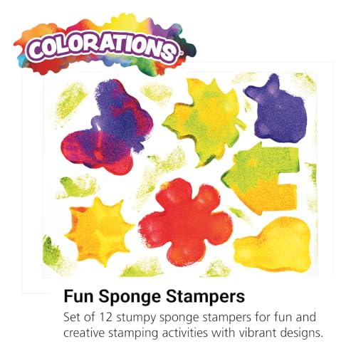 Sponge Stampers Stumpy Colorations : lot de 12 tampons mousse - 2