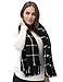Dimore Trendy Plaid Blanket Scarf Women Big Oversized Long Scarves Warm Winter Tartan Checked Shawl Wrap Scarf Gift For Women