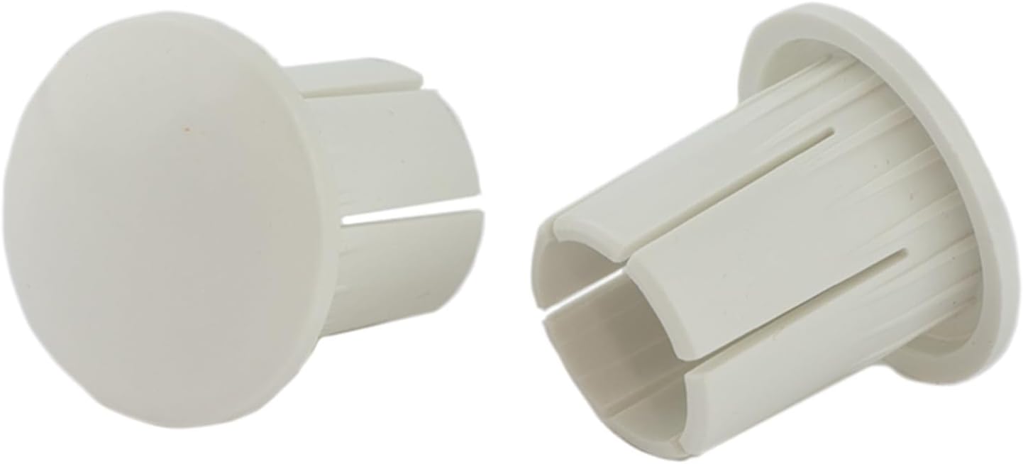 Deckorators Textured White Plastic Rail End Caps (2Pack)