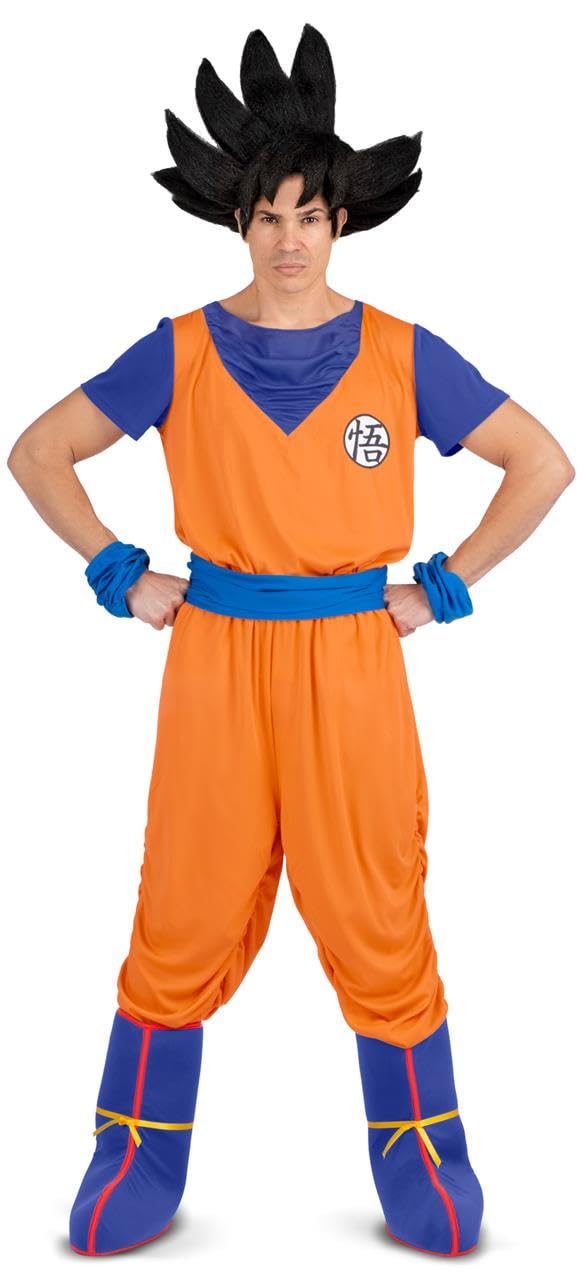 VIVING-Disfraz Goku M (Camiseta, fajín, pantalón, cubrebotas, y brazaletes ) (230313)