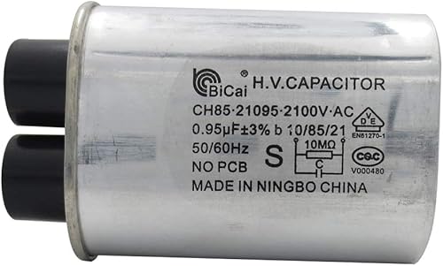 Meter Star Reemplazo de condensador de microondas 2100V 0.95uf compatible con el 99% de las marcas de hornos de microondas domésticos, pin de